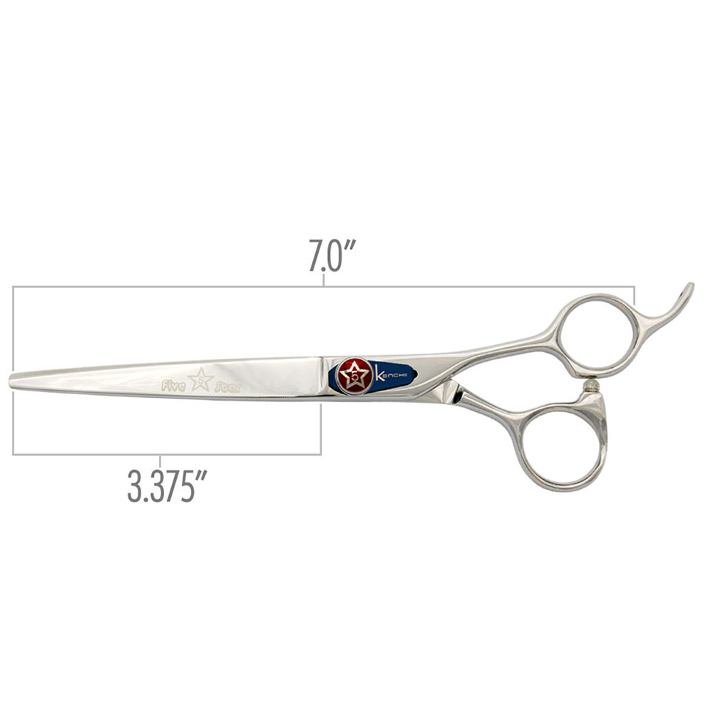 Kenchii Five Star Straight Scissor - 7"