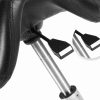 Shernbao Bronco Saddle Stool Black with Non Clog Wheels