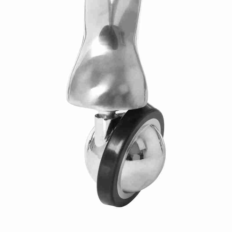 Shernbao Bronco Saddle Stool Black with Non Clog Wheels